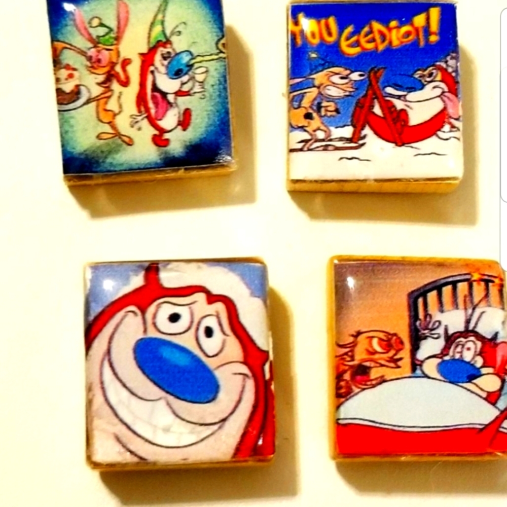 ren and stimpy magnets - set of 4